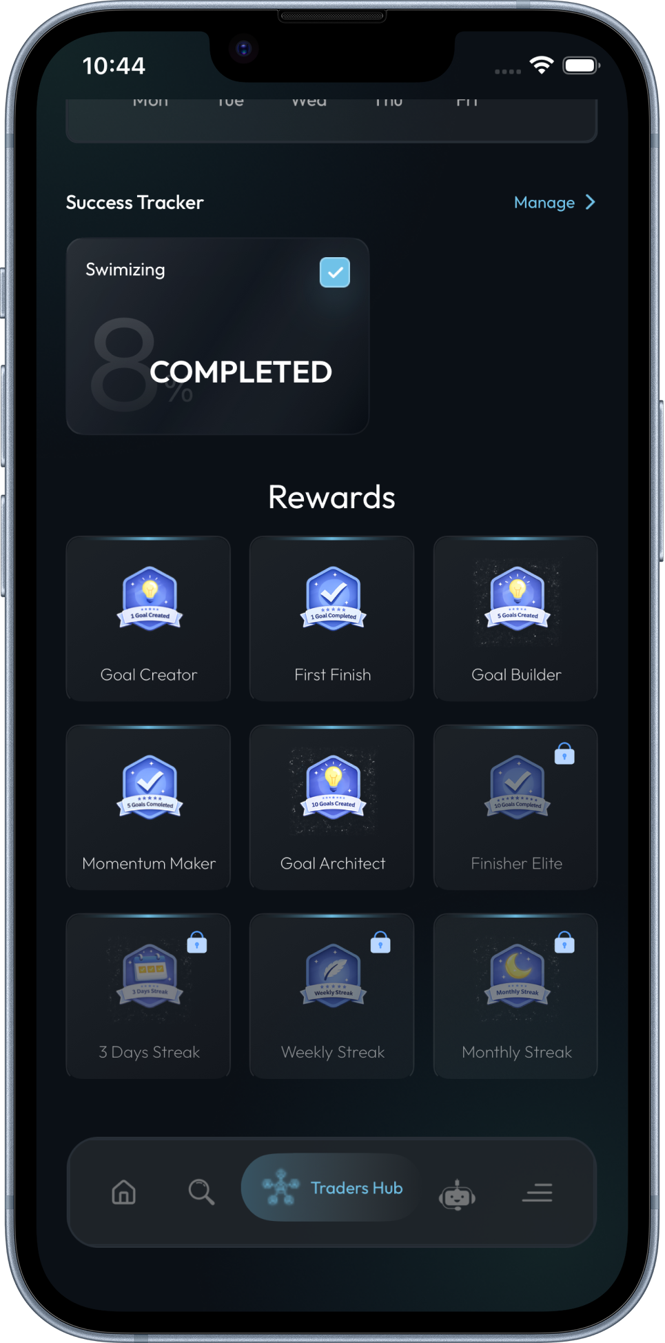 Traders hub · success tracker and rewards.